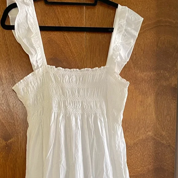 French Connection White Smocked Sundress - Picture 1 of 6